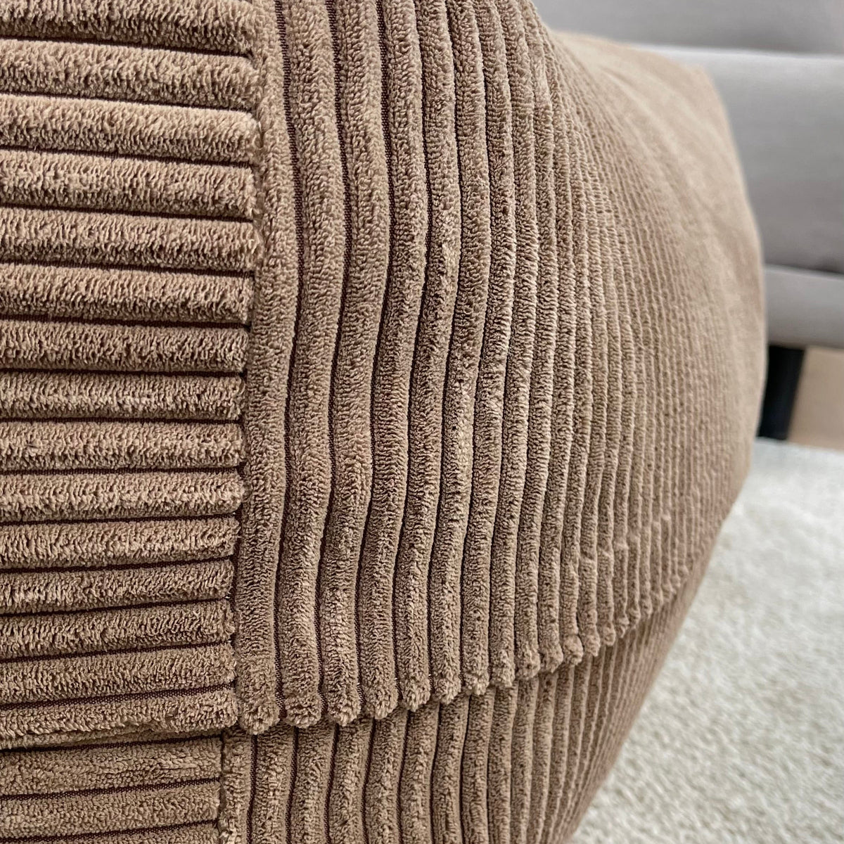 Poufet DreamPad Breitcord Bezug Cappuccino – Wechselbezug Hundebett
